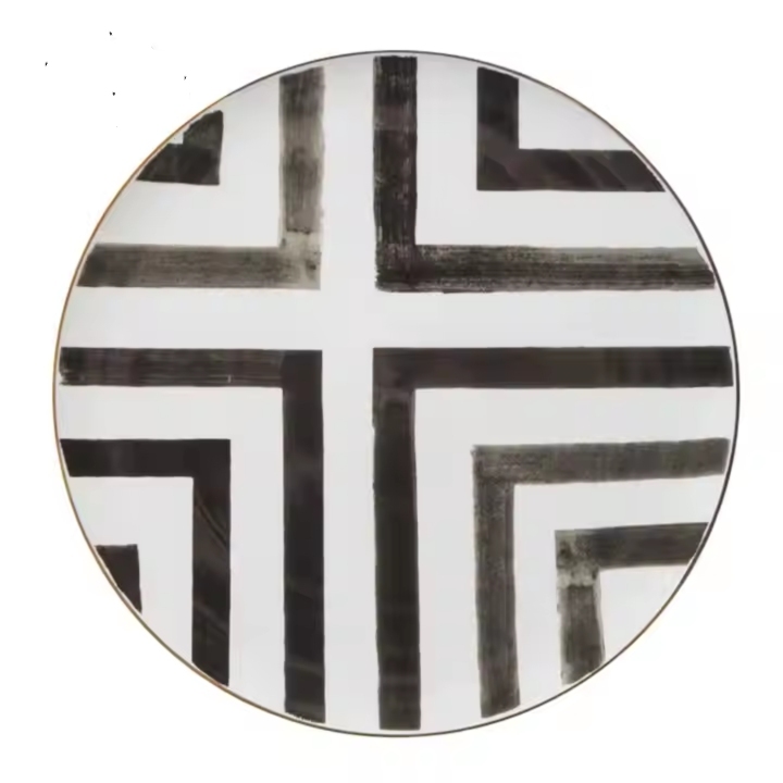 Grandwell tableware crossroad round plate dinner plates bone china dishes & plates 